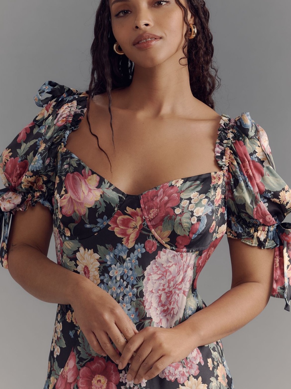 SELKIE Puff Sleeve Midi Dress- size 5X - Picture 3 of 8